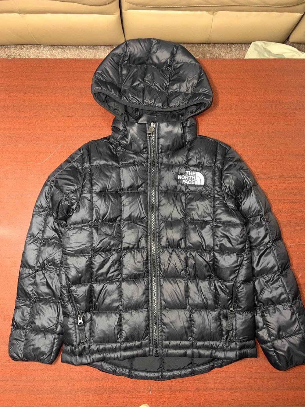 The North Face Kids Black Hooded Puffer Jacket